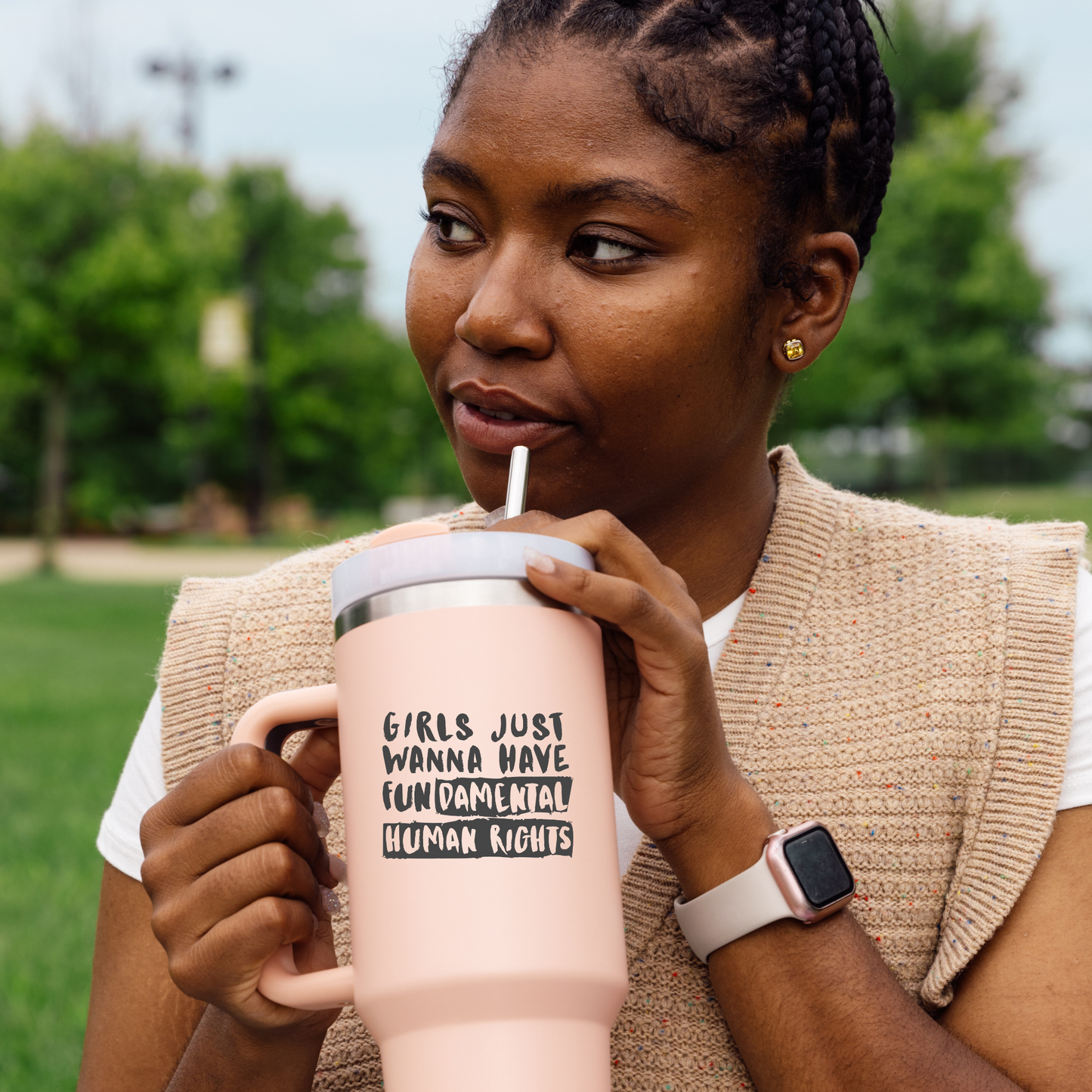 Girls Just Wanna Have Fundamental Human Rights – Feminist Vinyl Decal