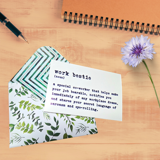 Co-Worker Greeting Card - Work Bestie - Just Because Cards