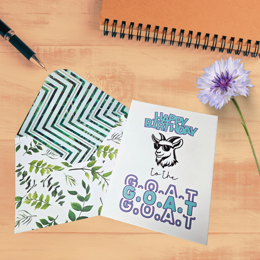 Funny Birthday Card - Happy Birthday to the G.O.A.T.