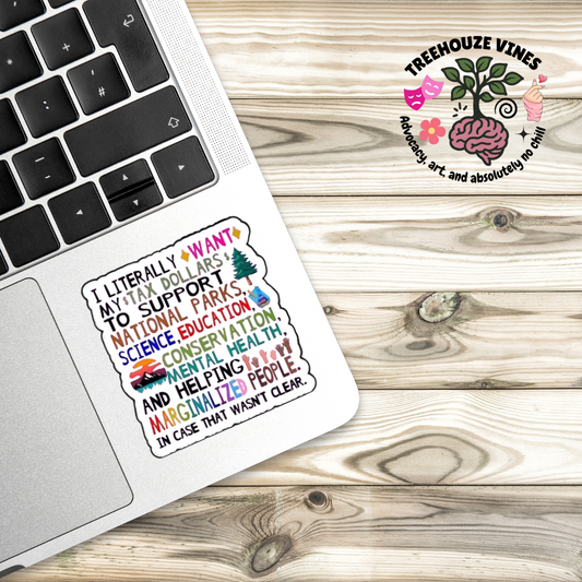 Support Parks, Education, Equity Sticker