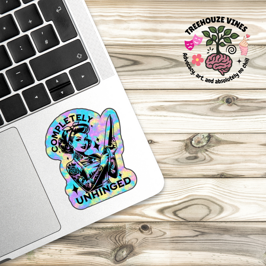 Completely Unhinged Housewife Sticker