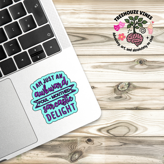 Awkward Foul-Mouthed Delight Sticker