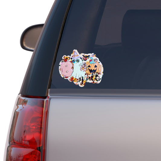 Halloween Sticker - Boo Y'all - Cute Pumpkin and Ghost