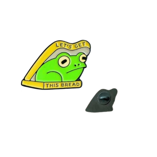 Let's Get This Bread Enamel Pin - for Backpacks, Lanyards, Bags, Hats, Lapel - Novelty Button (Copy)