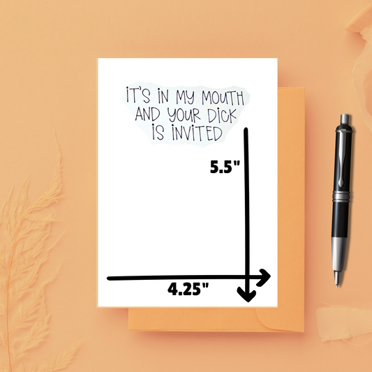 Flirty Greeting Card - Happy Birthday Handsome - There's a Party - Dirty Birthday Card