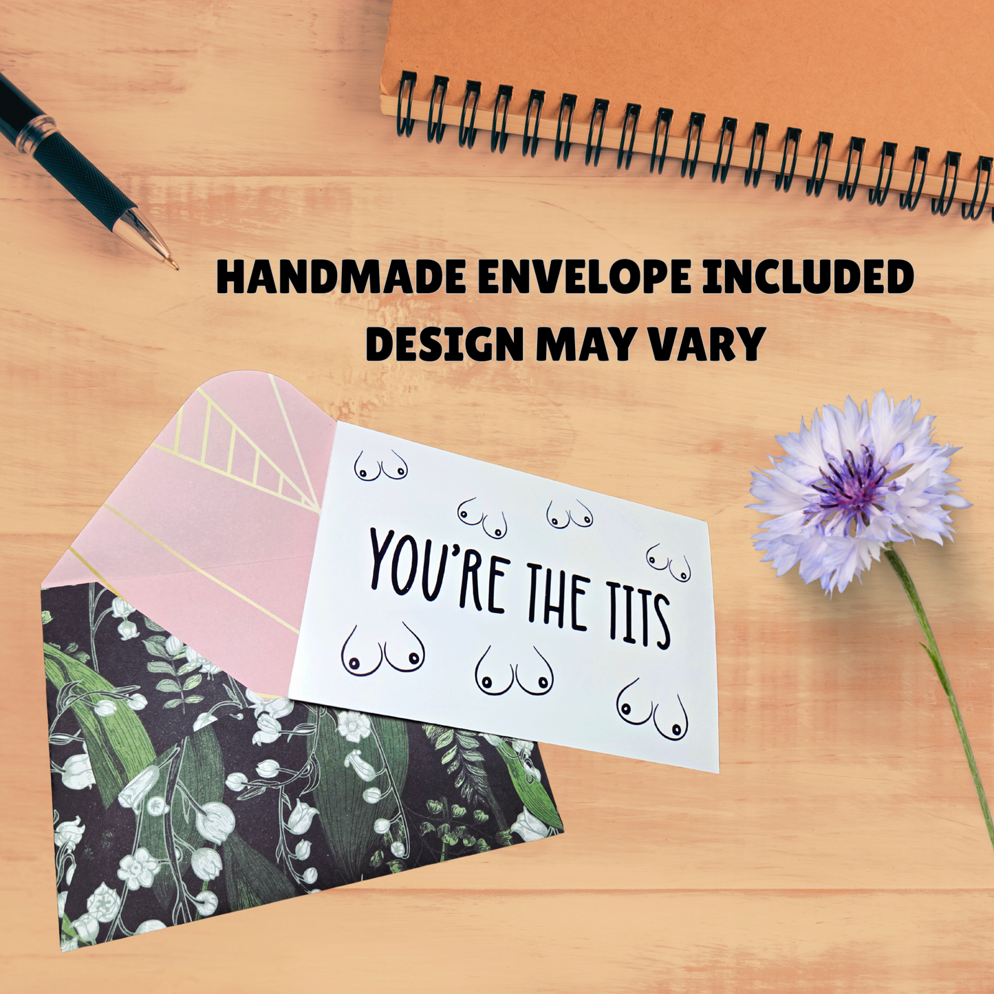 Inspirational Greeting Card - You're the Tits - Funny Just Because Cards