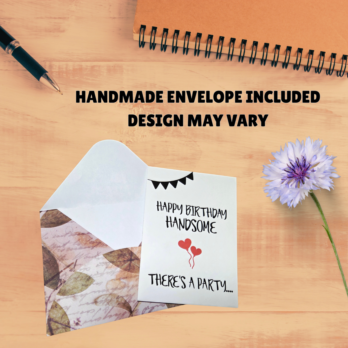 Flirty Greeting Card - Happy Birthday Handsome - There's a Party - Dirty Birthday Card