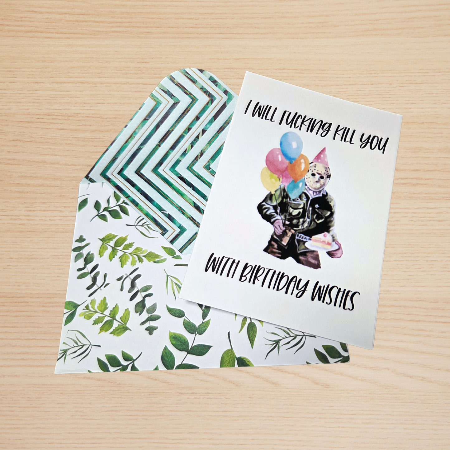 Funny Birthday Card - I Will Kill You with Birthday Wishes - Jason Voorheis - Horror Birthday Cards