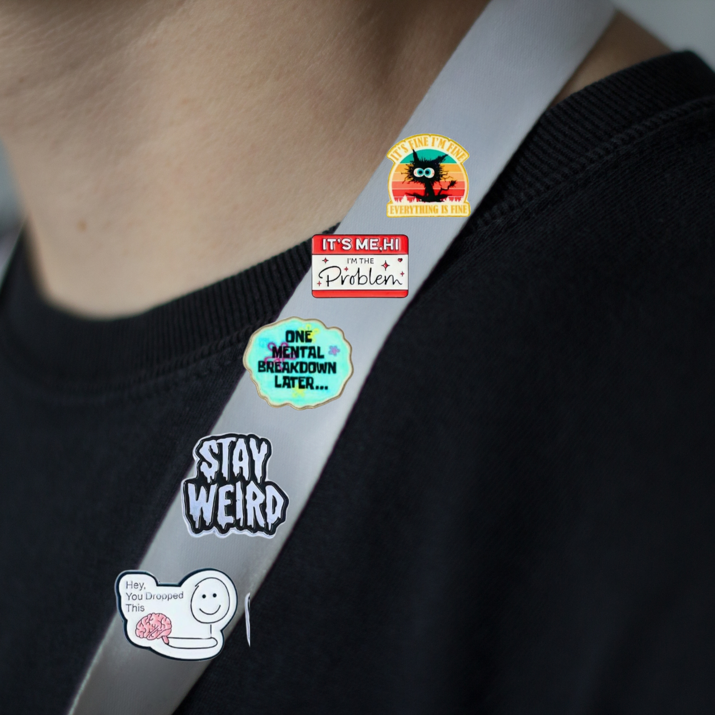 You Dropped This - Brain Enamel Pin - for Backpacks, Lanyards, Bags, Hats, Lapel - Novelty Button