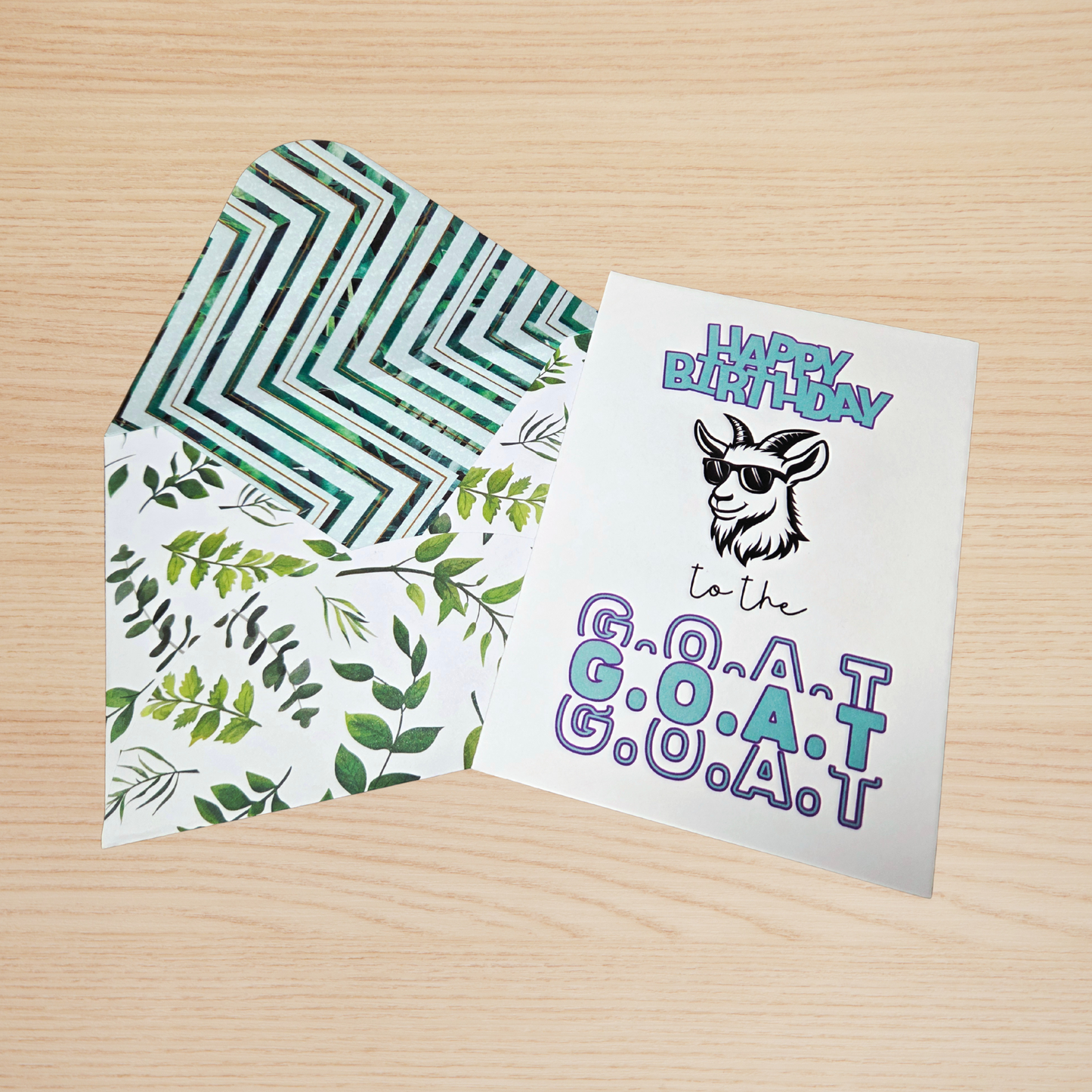 Funny Birthday Card - Happy Birthday to the G.O.A.T.