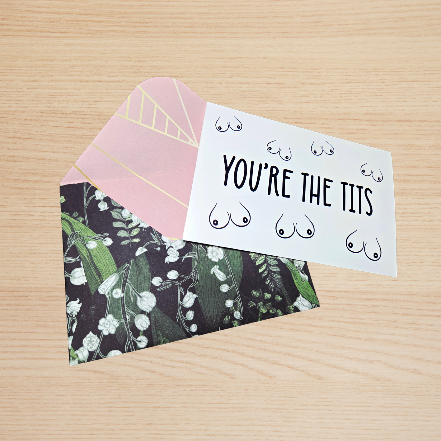 Inspirational Greeting Card - You're the Tits - Funny Just Because Cards