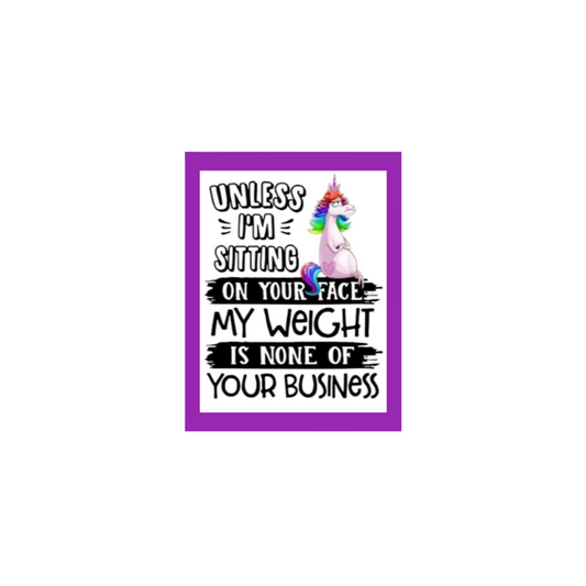Sitting On Your Face Unicorn Sticker