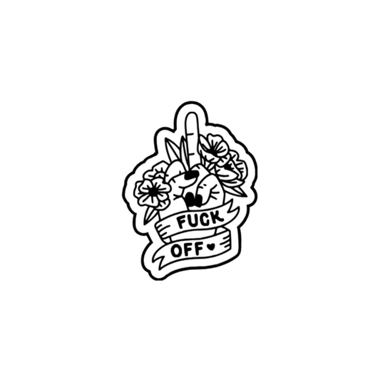 Floral Middle Finger Sticker